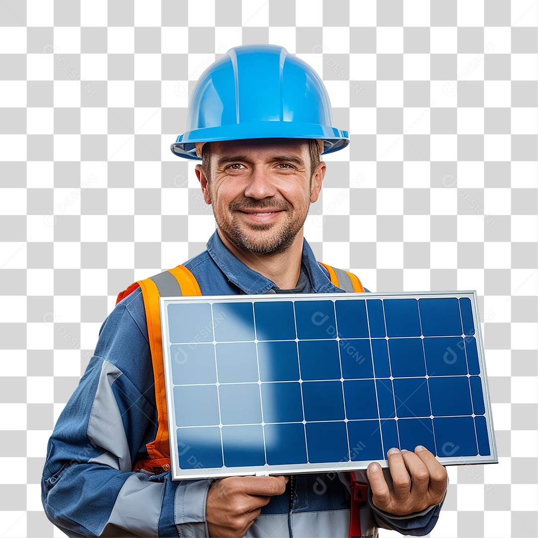 Técnico em Placa Solar Trabalhador PNG Transparente