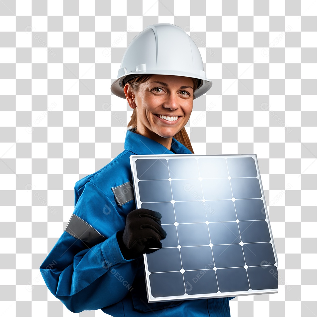 Técnica em Placa Solar Trabalhador PNG Transparente