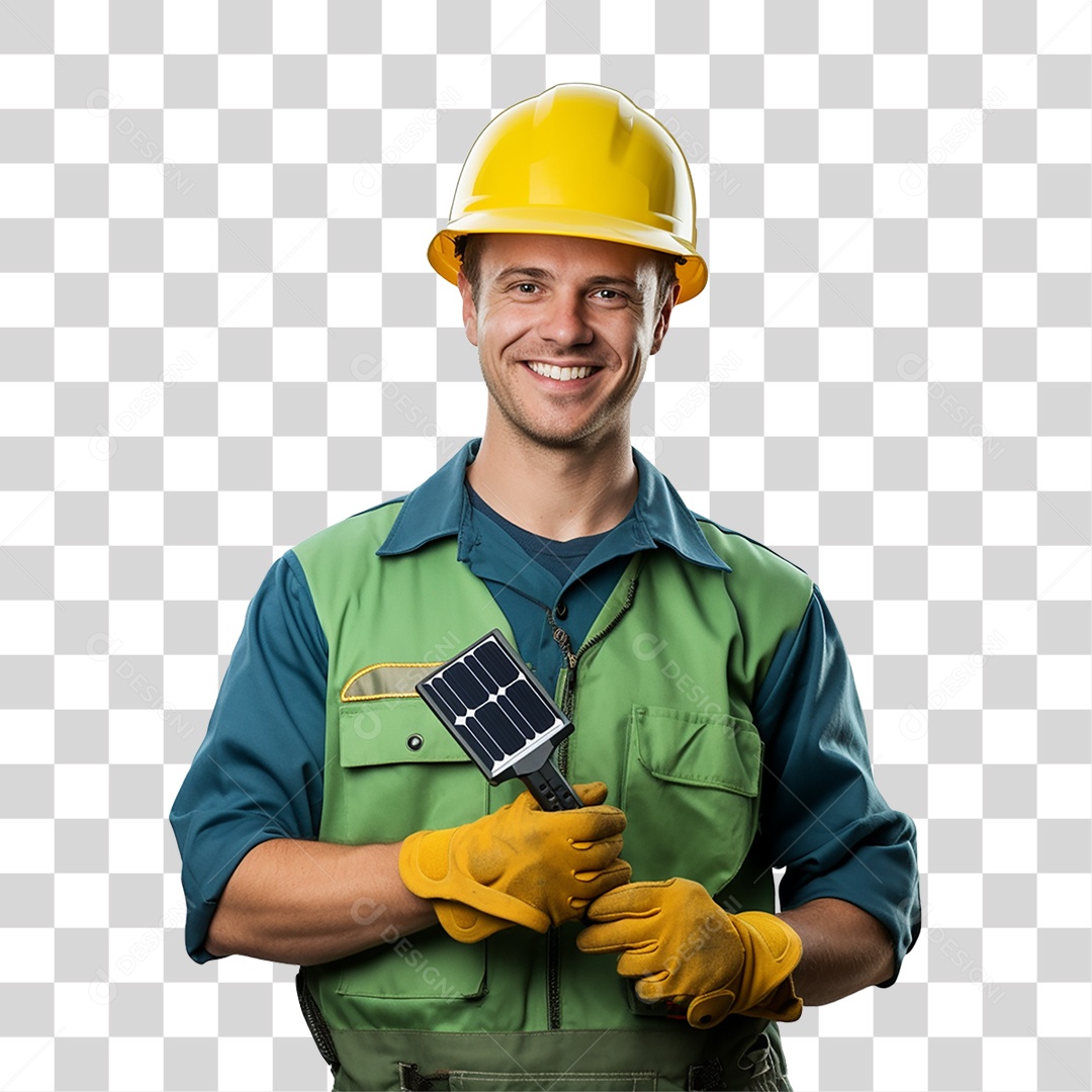Técnico em Placas Solares Trabalhador PNG Transparente