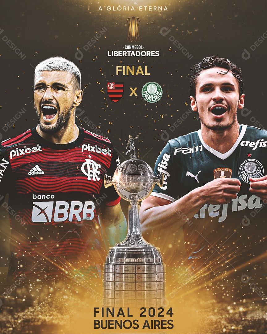 Social Media Futebol Final da Libertadores 2024 PSD Editável