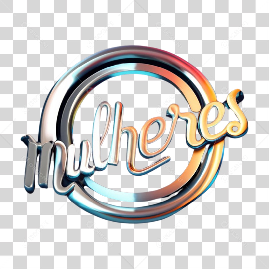 Selo 3D Mulheres PNG Transparente