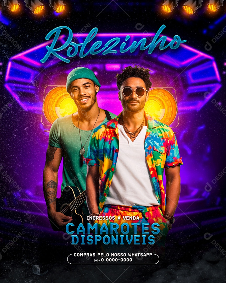 Flyer Rolezinho Camarotes Disponíveis Social Media PSD Editável