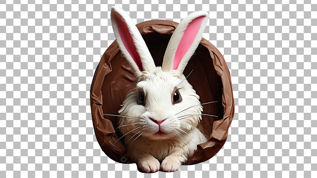 Coelho de Páscoa isolado para mídias sociais ou design