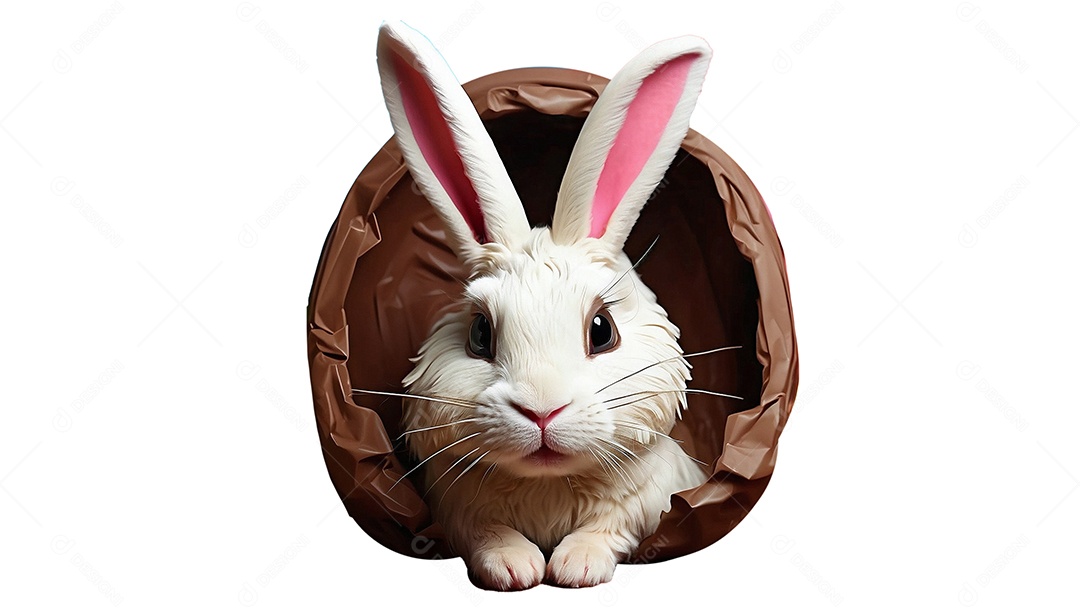 Coelho de Páscoa isolado para mídias sociais ou design