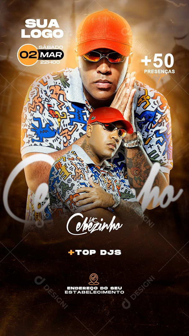 Story Flyer Mc Cebezinho Show Social Media PSD Editável