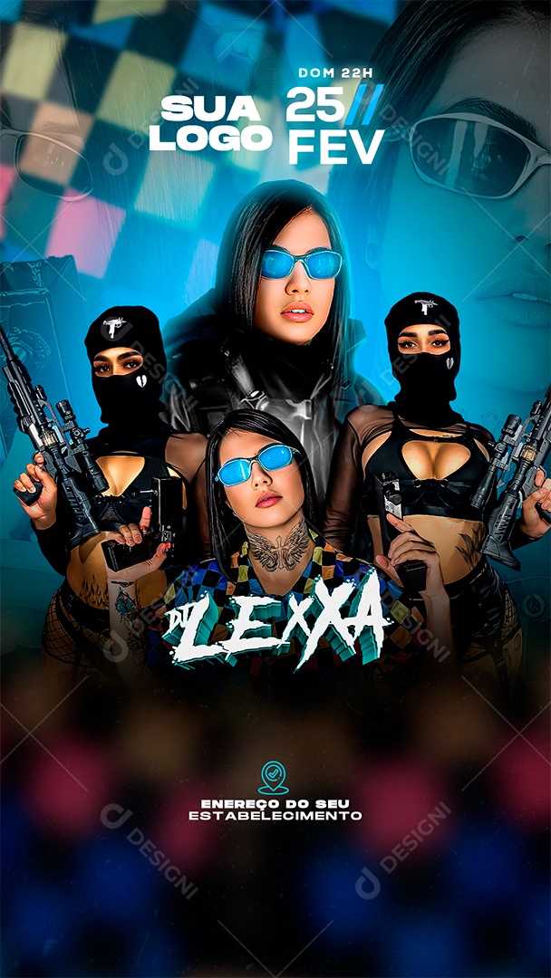 Story Flyer Lexxa Show Social Media PSD Editável