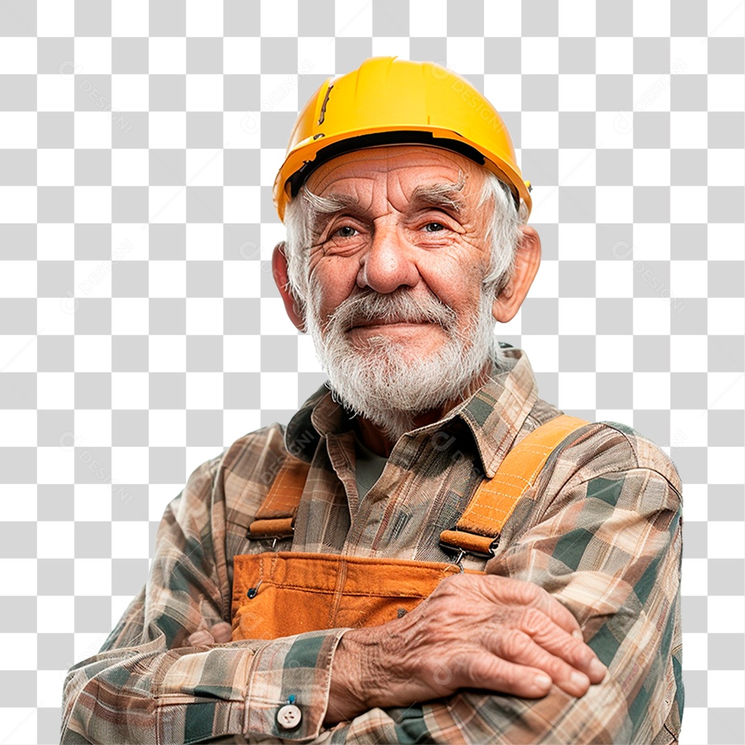 Homem Idoso Trabalhador PNG Transparente