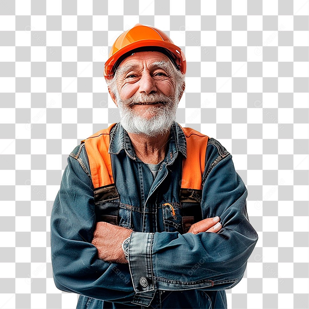 Homem Idoso Trabalhador PNG Transparente