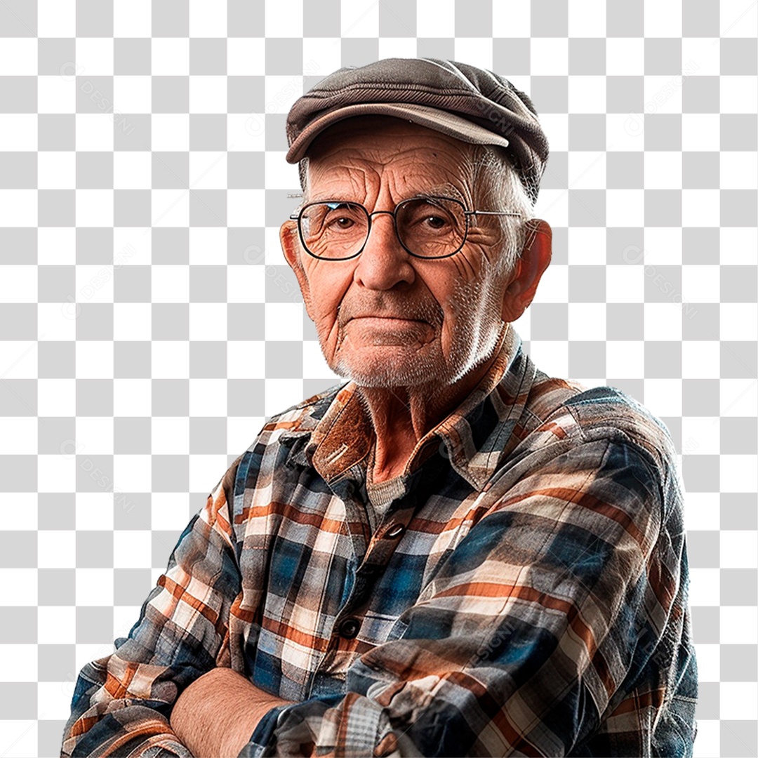 Homem Idoso Trabalhador PNG Transparente