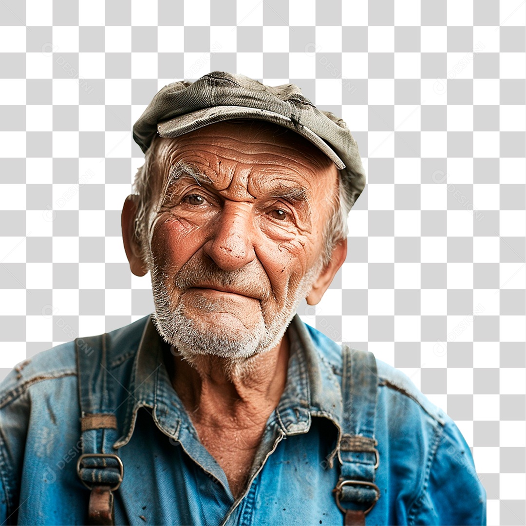 Homem Idoso Trabalhador PNG Transparente