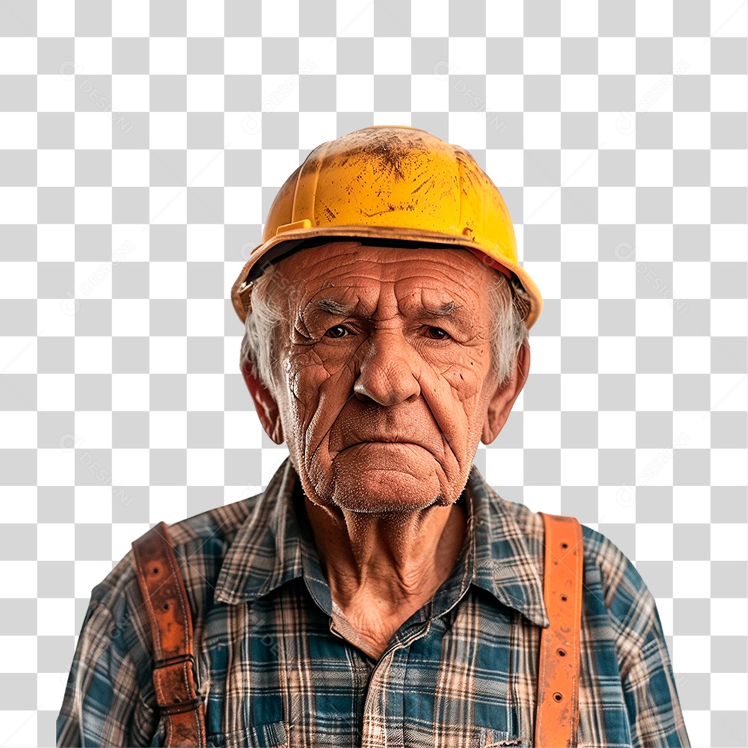 Homem Idoso Trabalhador PNG Transparente
