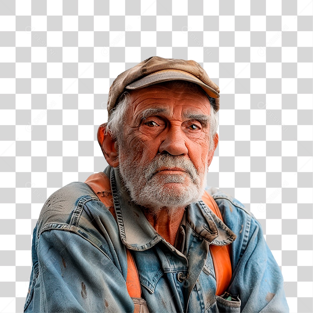 Homem Idoso Trabalhador PNG Transparente