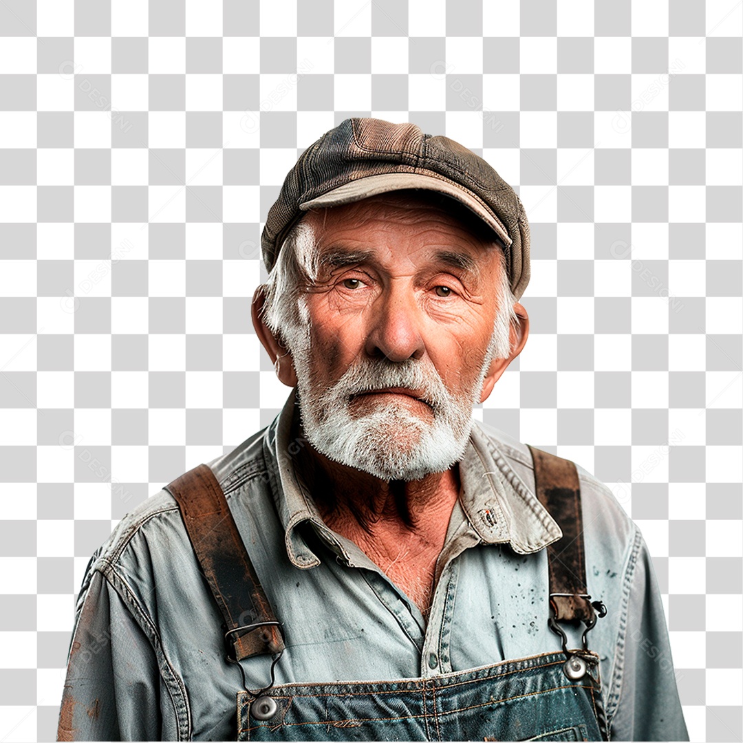 Homem Idoso Trabalhador PNG Transparente