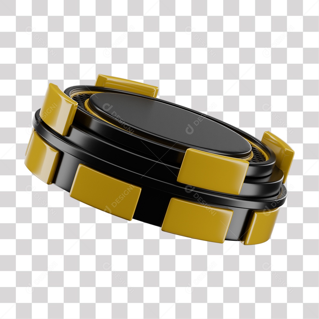 Pódio 3D Amarelo e Preto de Quinzena do Consumidor Elemento para Composição PNG Transparente