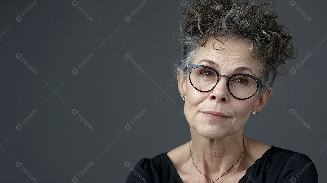 Mulher de 50 anos expressando afeto