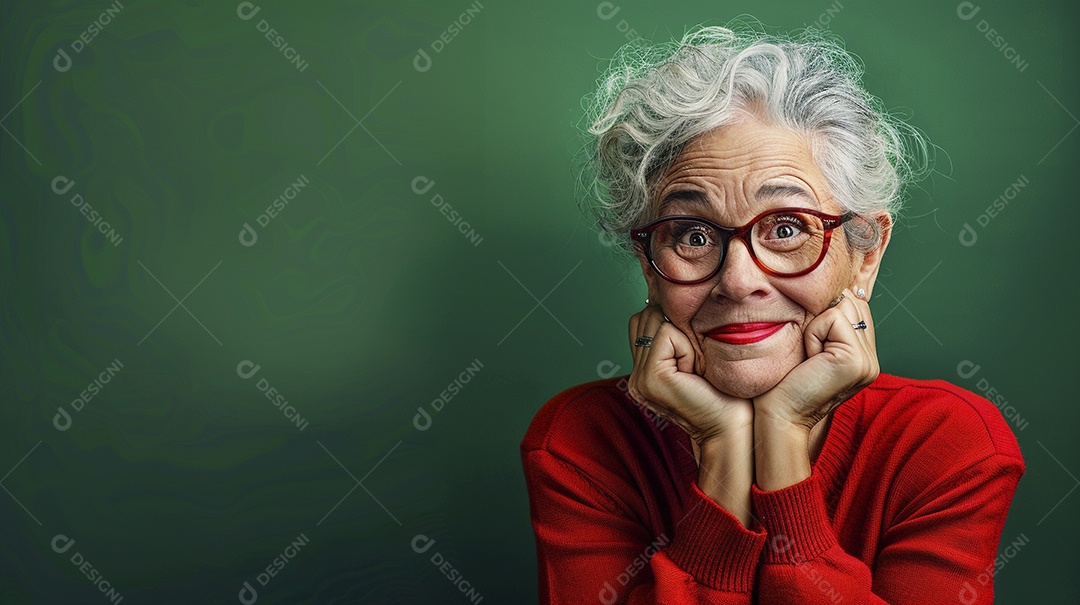 Mulher de 50 anos expressando afeto