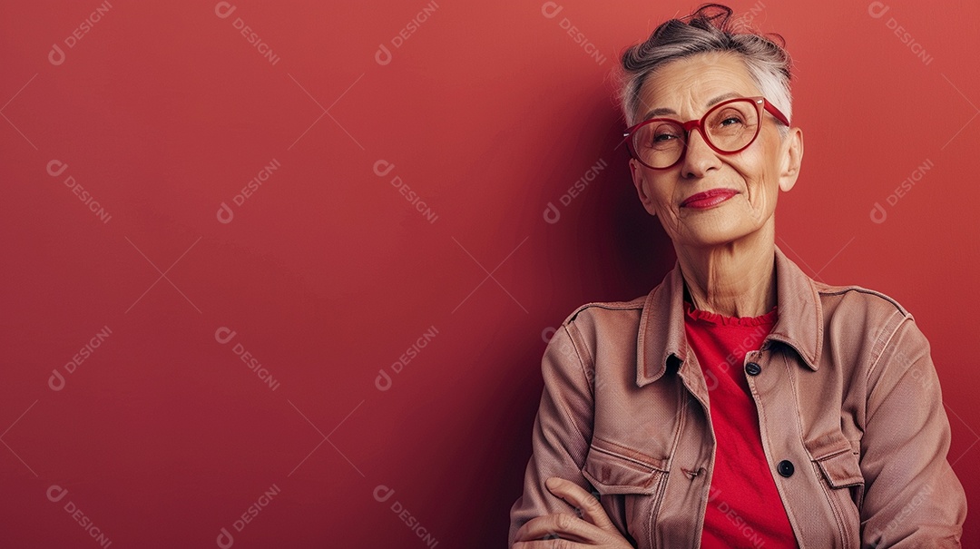 Mulher de 50 anos expressando afeto