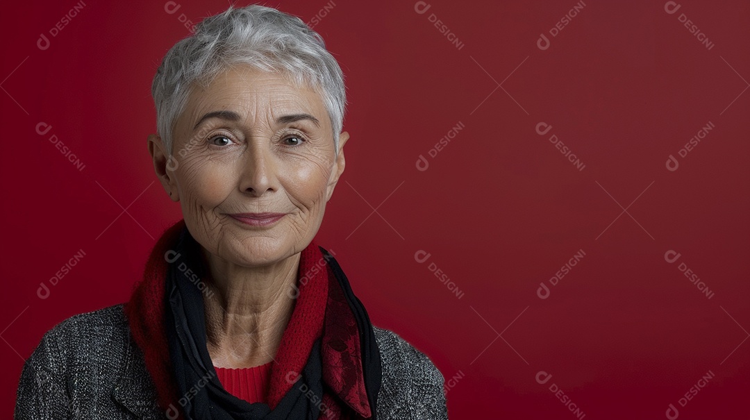 Mulher de 50 anos expressando afeto