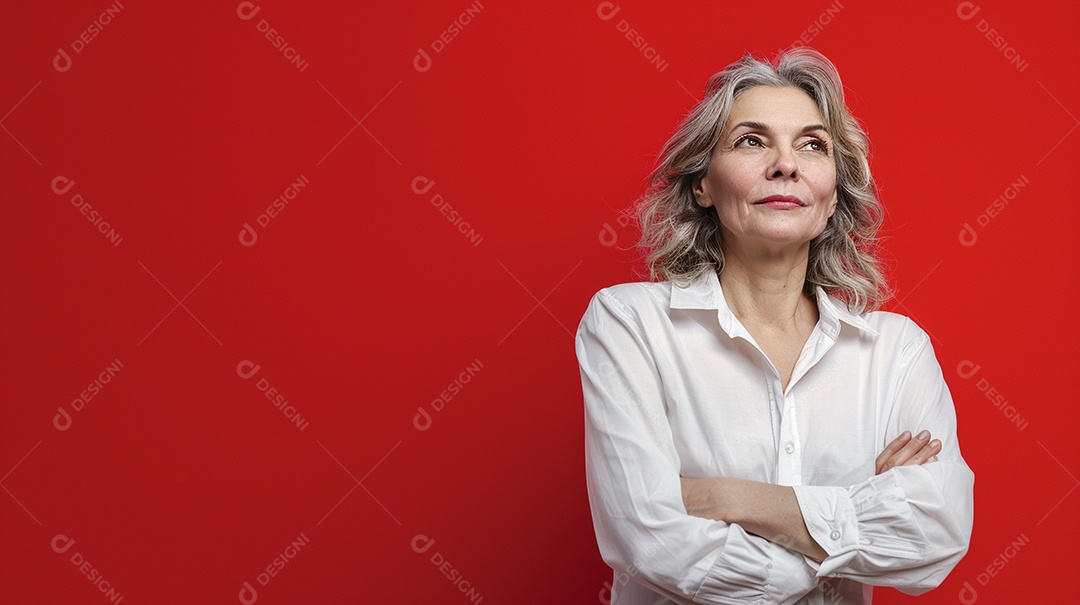 Mulher de 50 anos expressando afeto