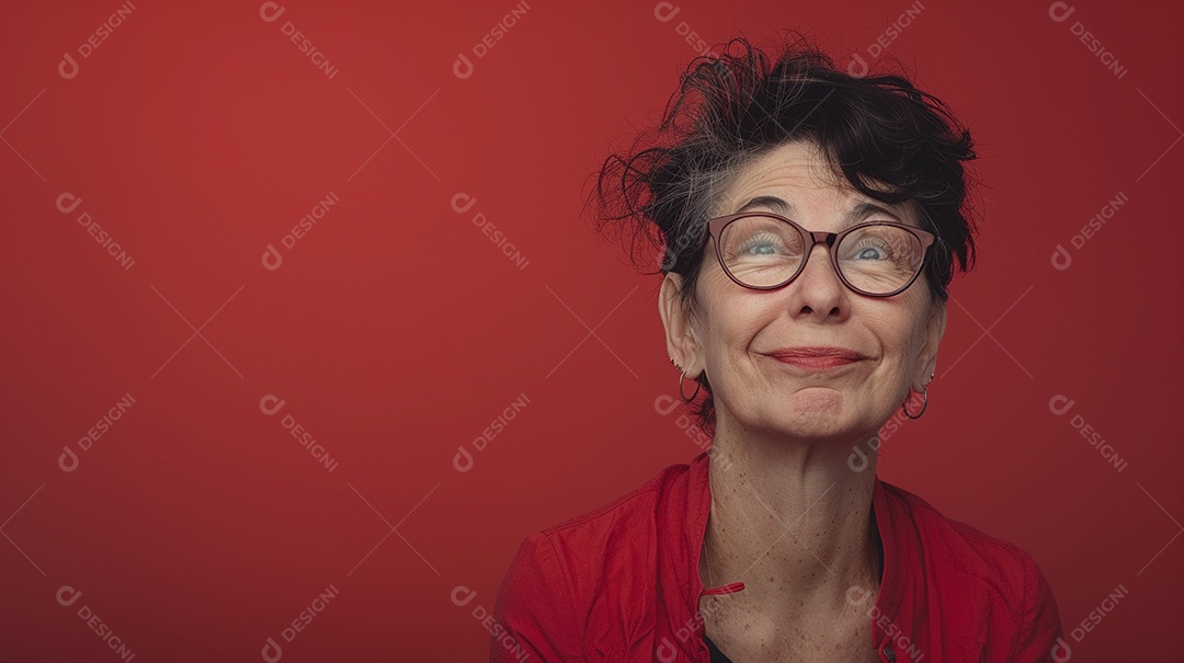 Mulher de 50 anos expressando afeto