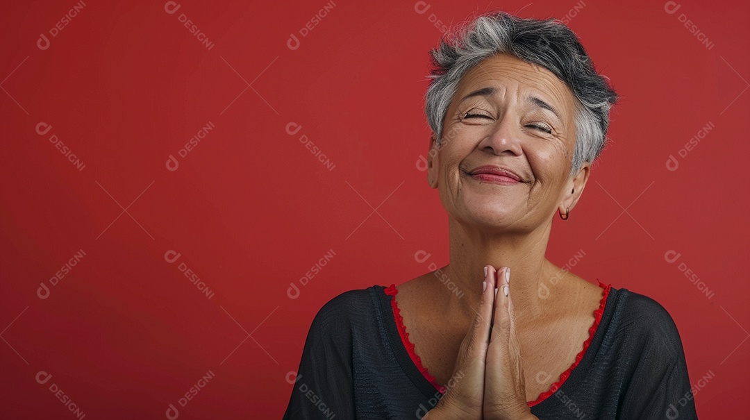 Mulher de 50 anos expressando afeto