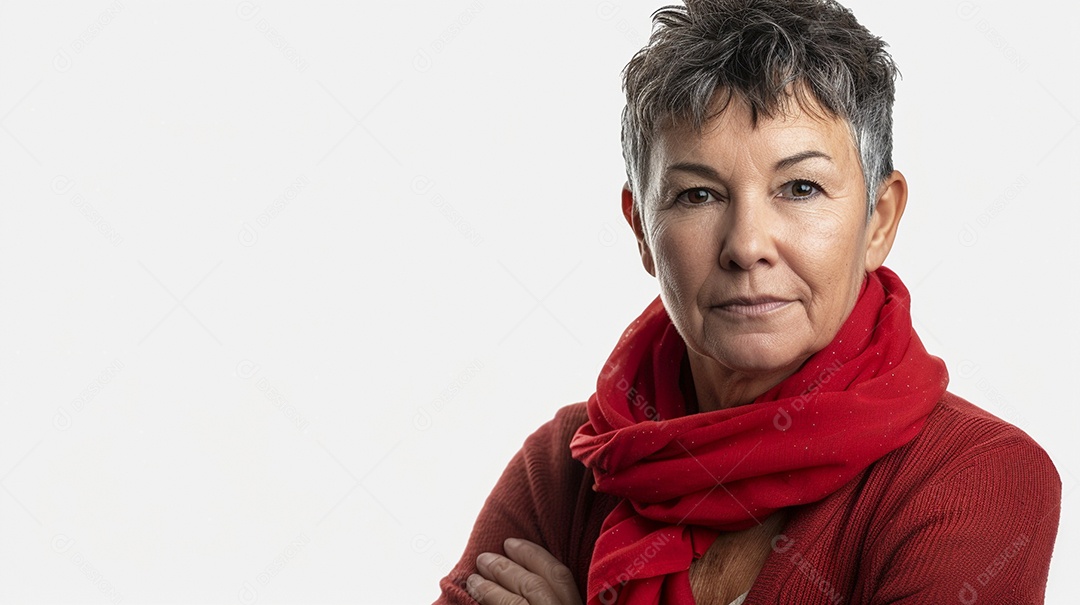 Mulher de 50 anos expressando afeto