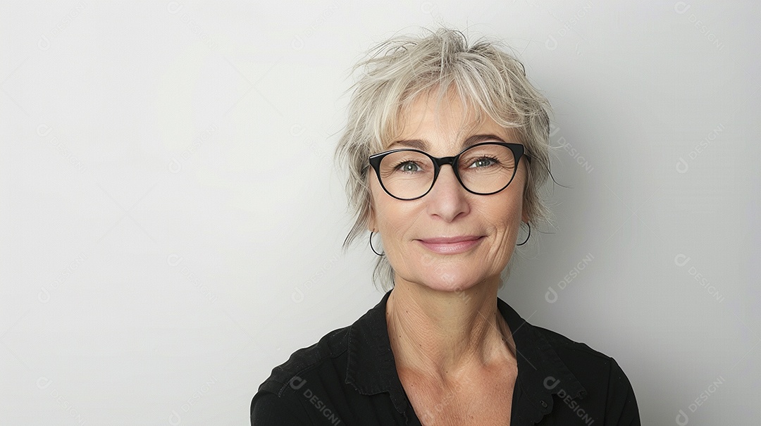 Mulher de 50 anos expressando afeto