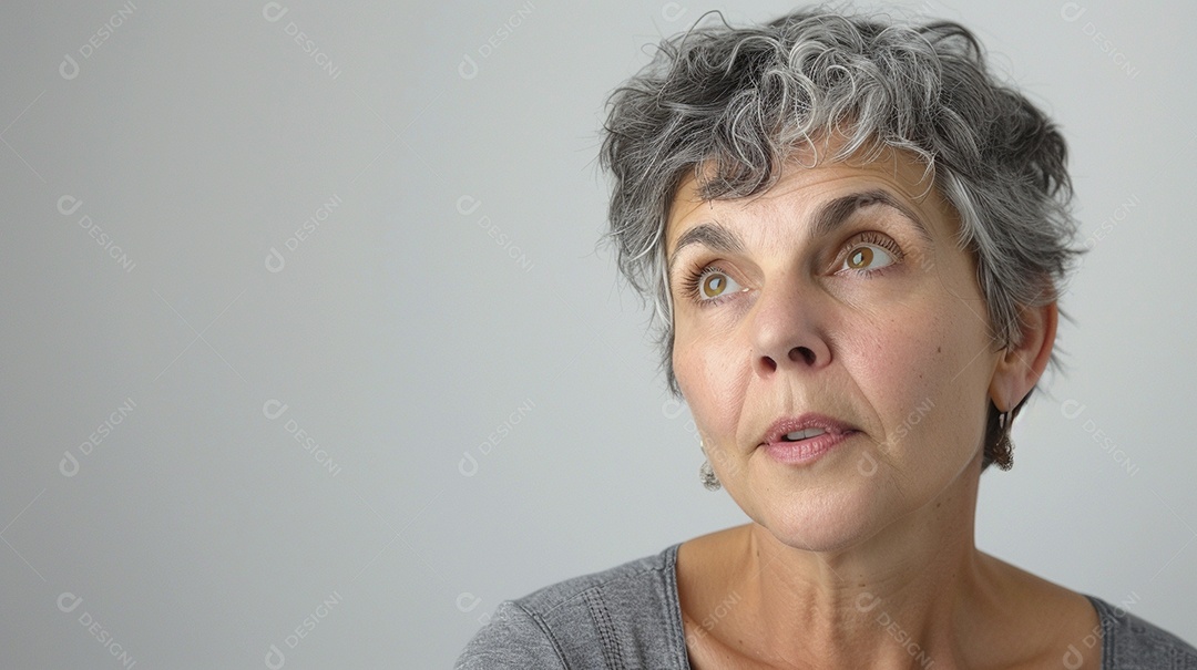 Mulher de 50 anos expressando afeto