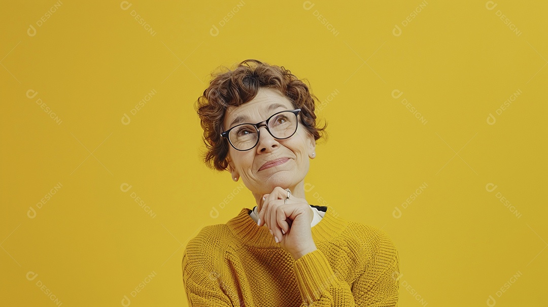 Mulher de 50 anos expressando afeto