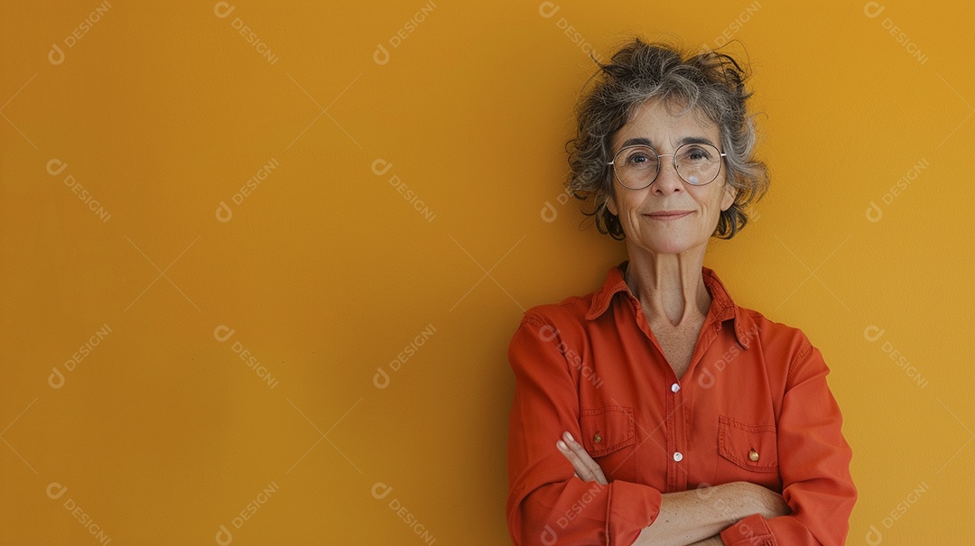 Mulher de 50 anos expressando afeto