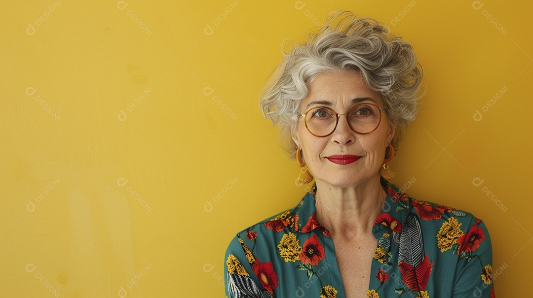 Mulher de 50 anos expressando afeto