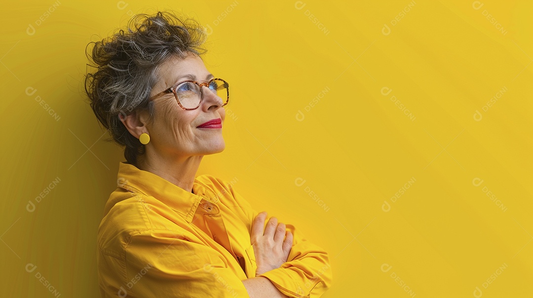 Mulher de 50 anos expressando afeto