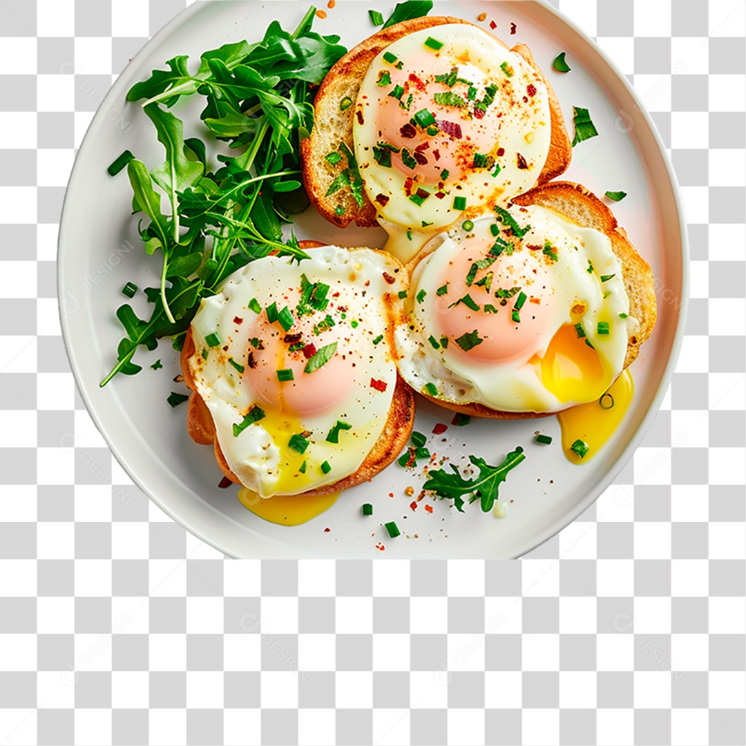 Prato de Ovos PNG Transparente