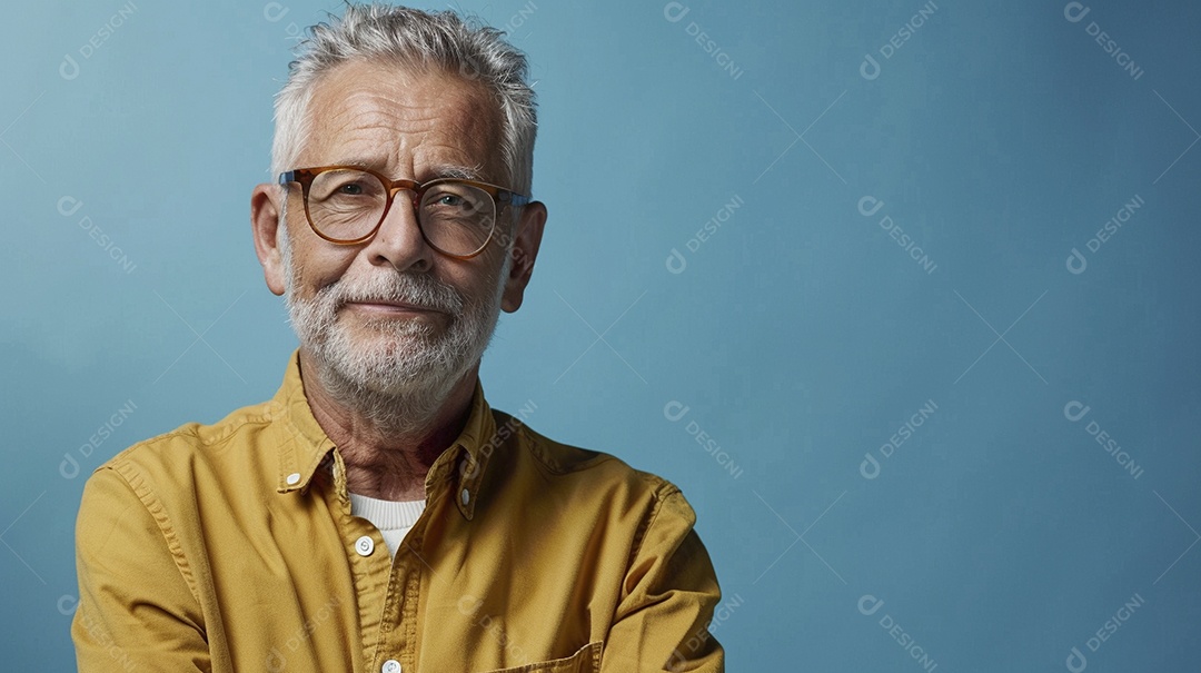 Homem de 50 anos expressando afeto