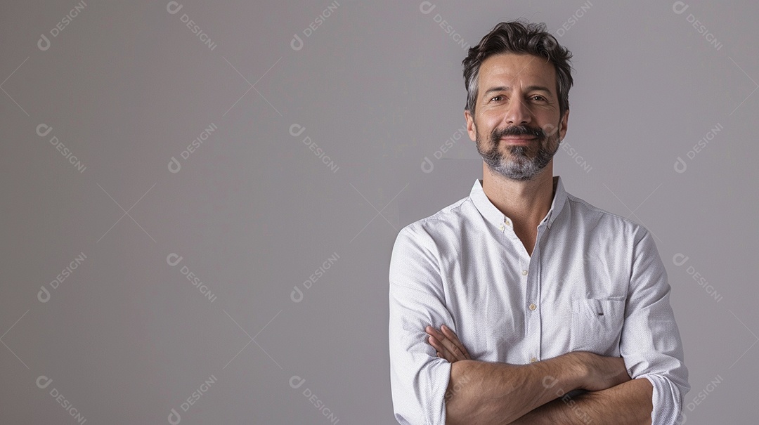 Homem de 50 anos expressando afeto