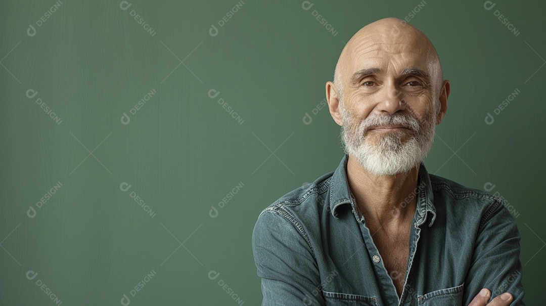 Homem de 50 anos expressando afeto