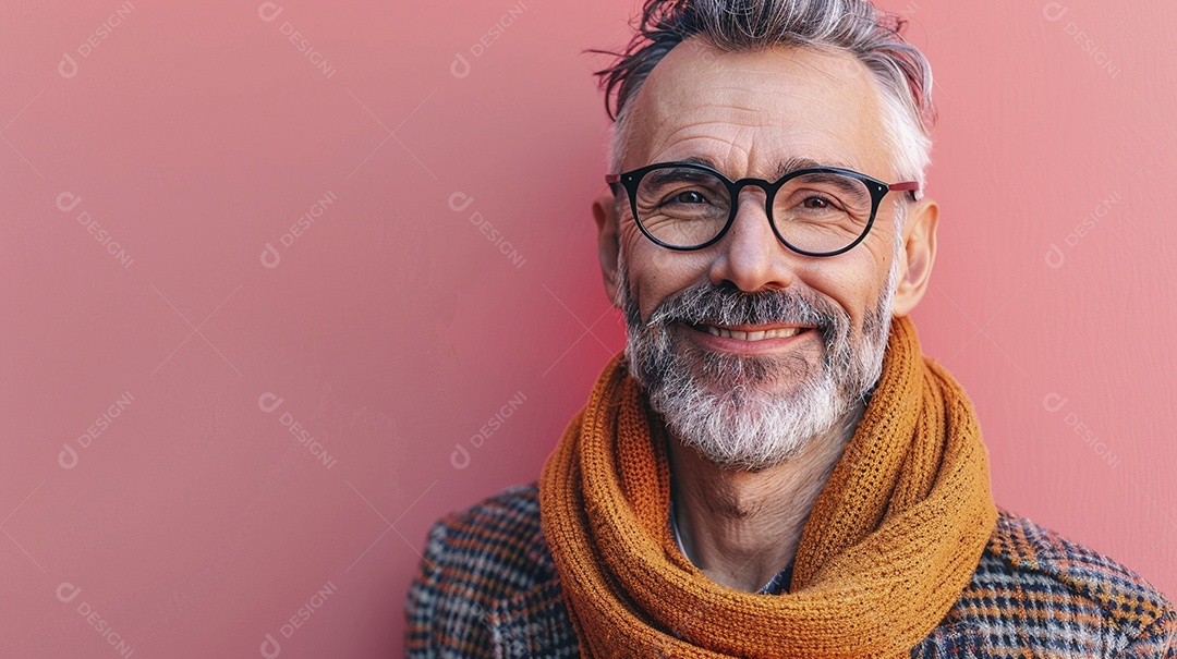 Homem de 50 anos expressando afeto