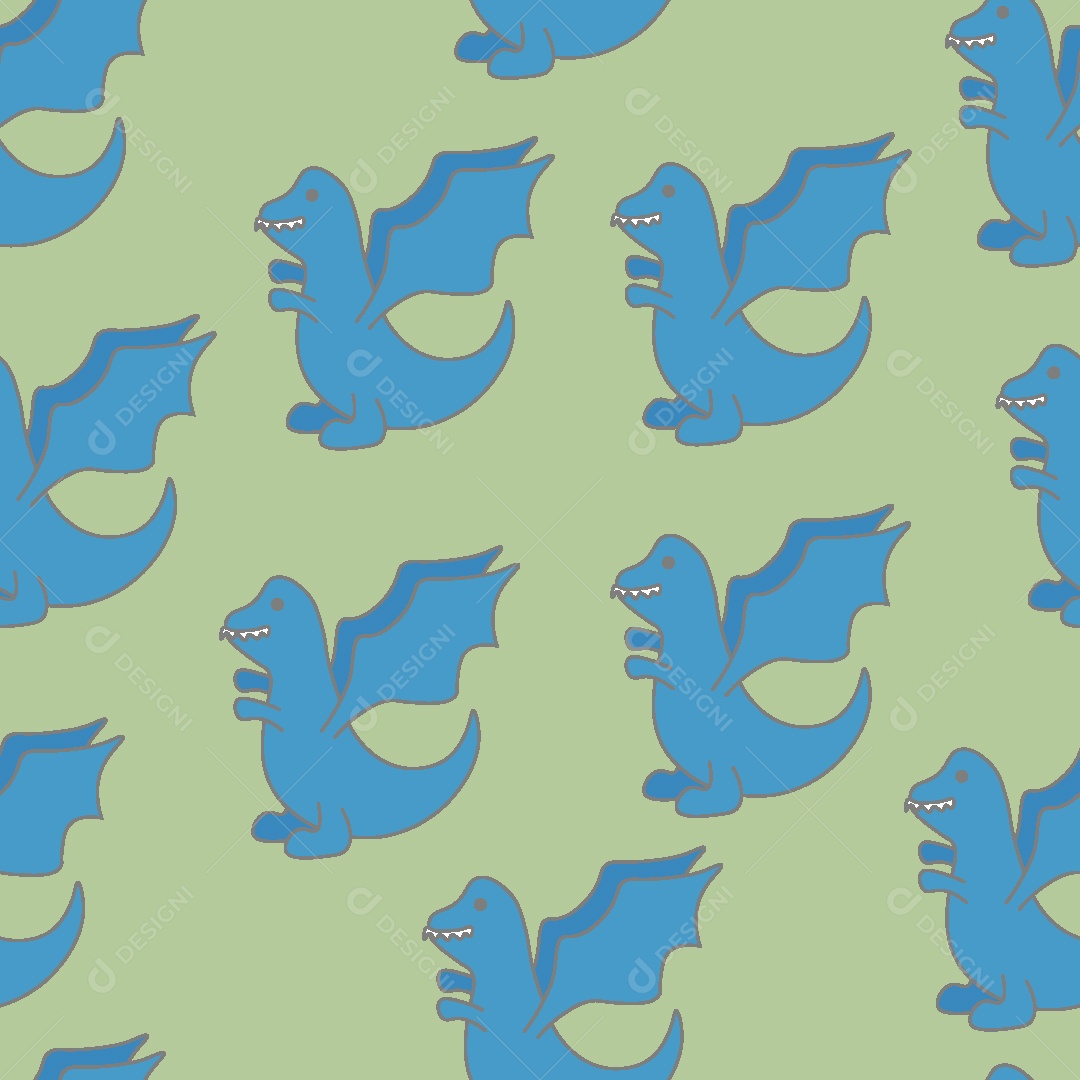 Estampa de Dragões Ilustração Vetor EPS