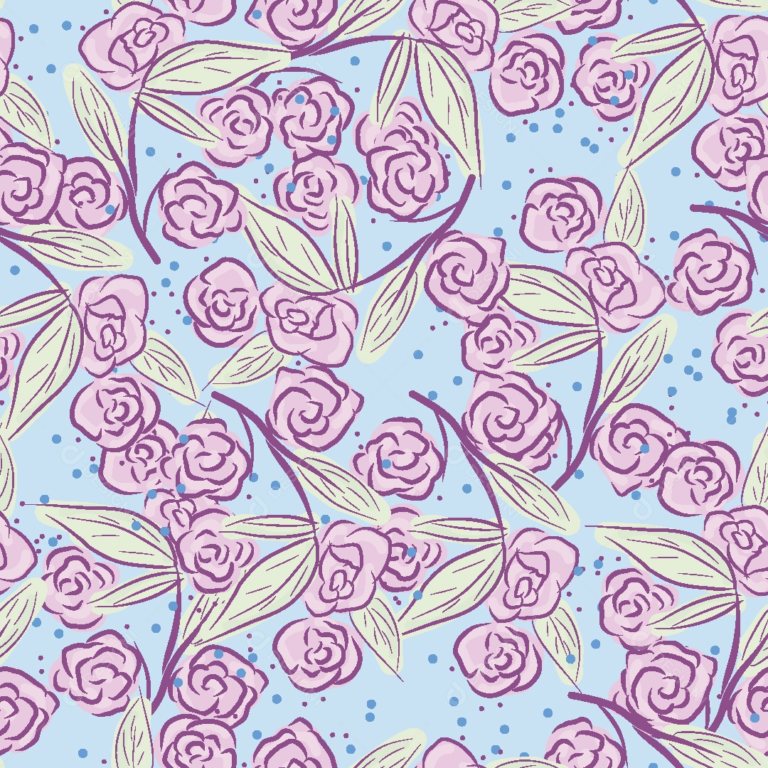 Estampa de Flores Ilustração Vetor EPS