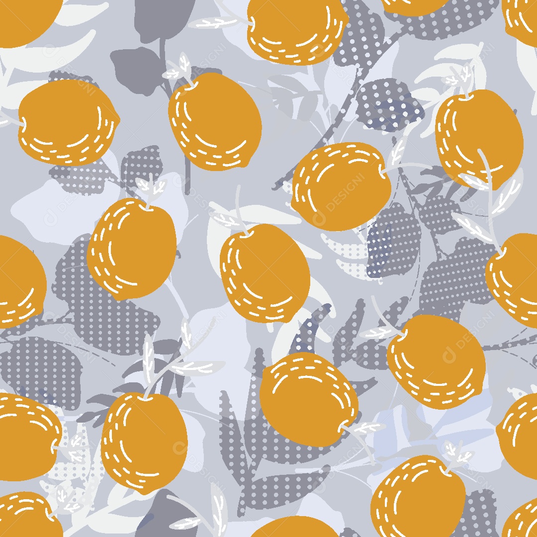Estampa de Laranjas Ilustração Vetor EPS