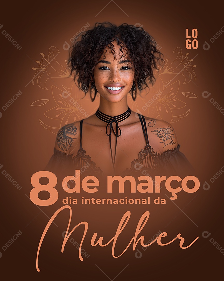 Social Media Dia Internacional da Mulher 8 de março PSD Editável