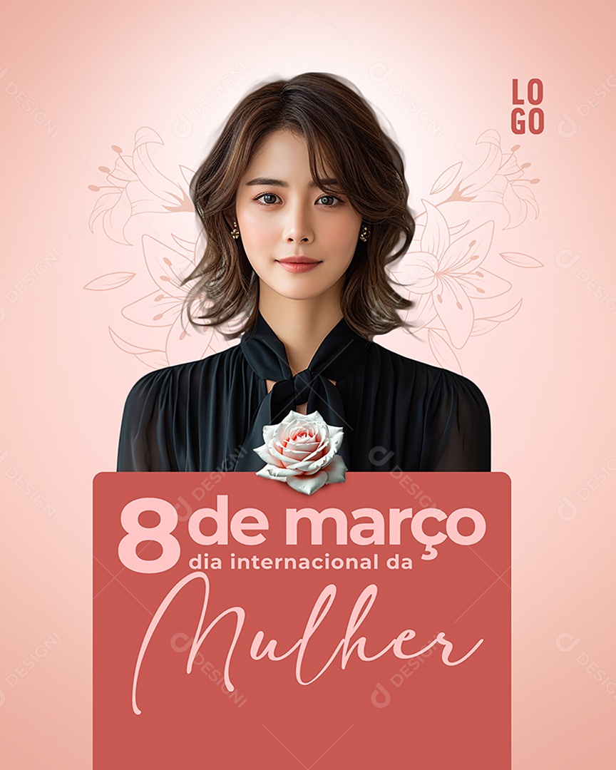 Social Media Dia Internacional da Mulher 8 de março PSD Editável