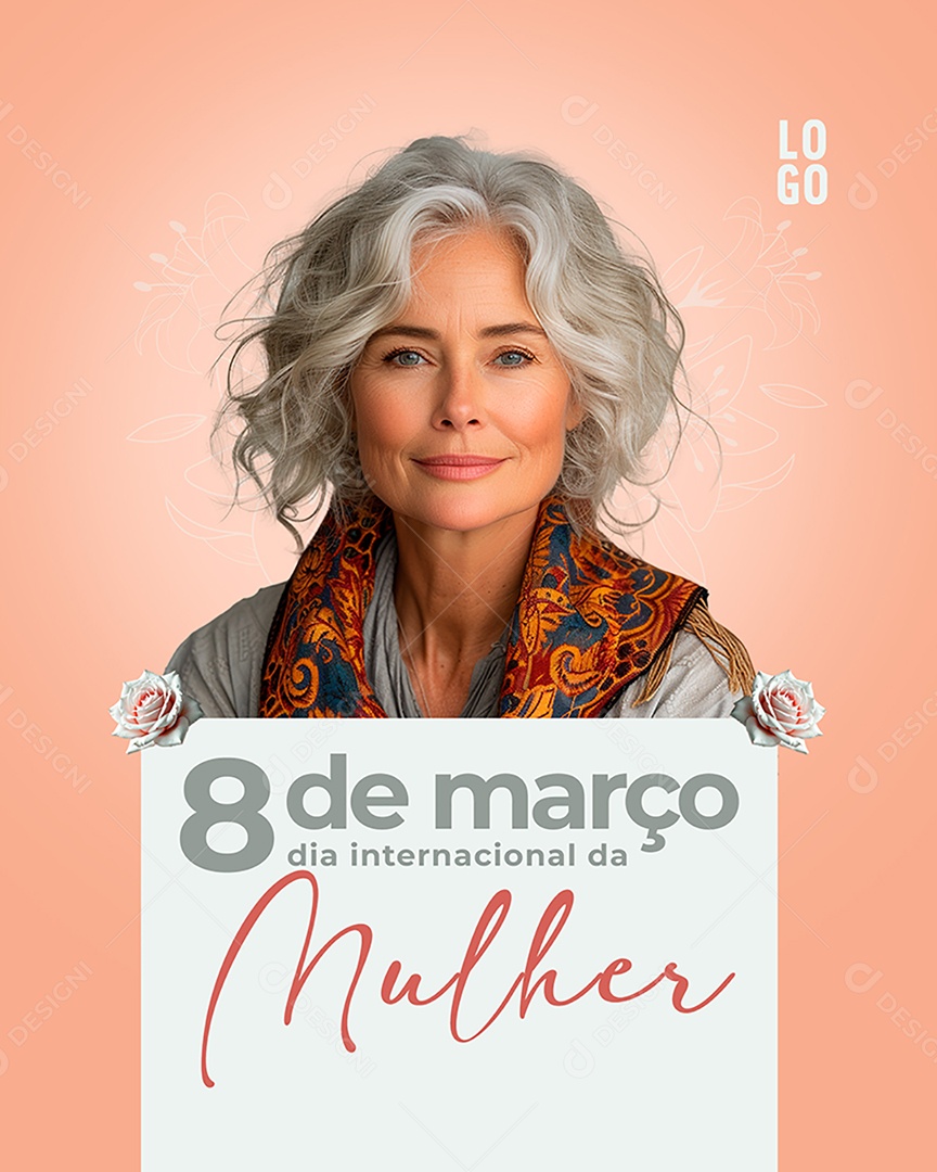 Dia Internacional da Mulher 8 de março Social Media PSD Editável