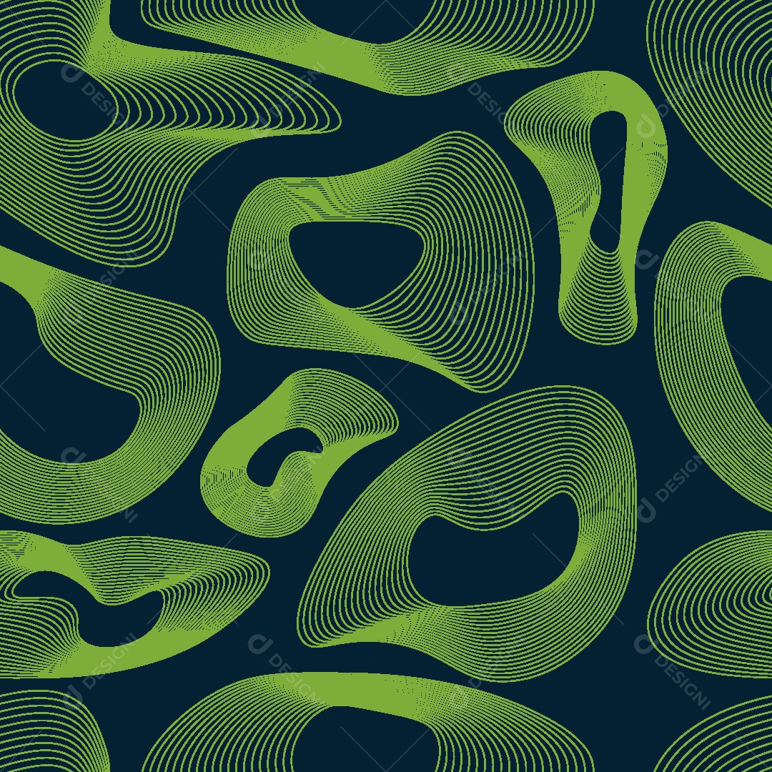 Estampa de Linhas Onduladas Ilustração Vetor EPS