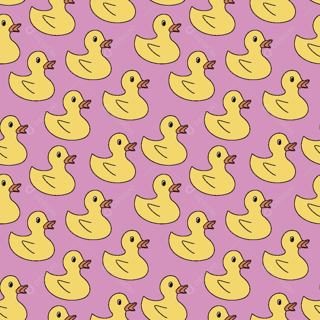 Estampa de Patinhos Ilustração Vetor EPS