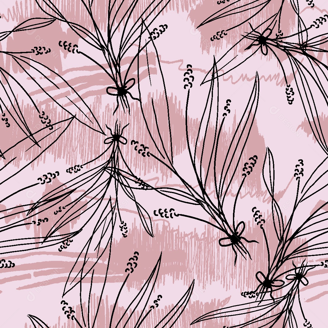 Estampa de Flores Ilustração Vetor EPS