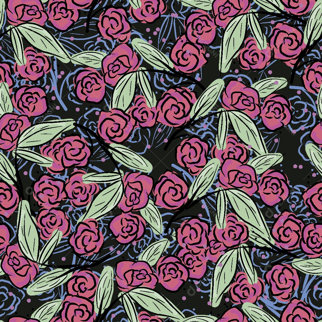 Estampa de Floral Ilustração Vetor EPS