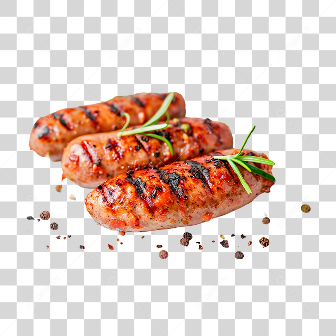 Linguiça Assada PNG Transparente