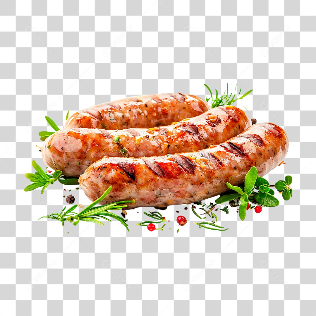 Linguiça Assada PNG Transparente