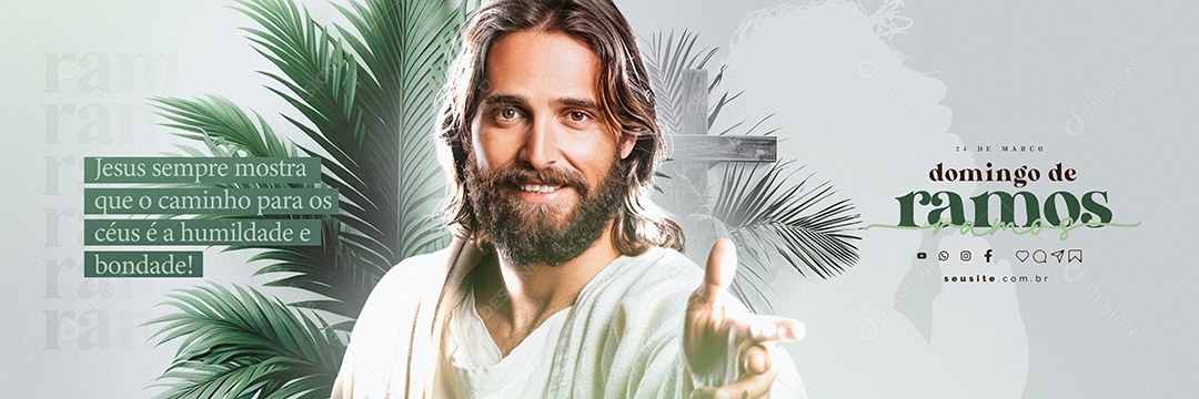 Carrossel Domingo de Ramos 24 De Março Social Media PSD Editável